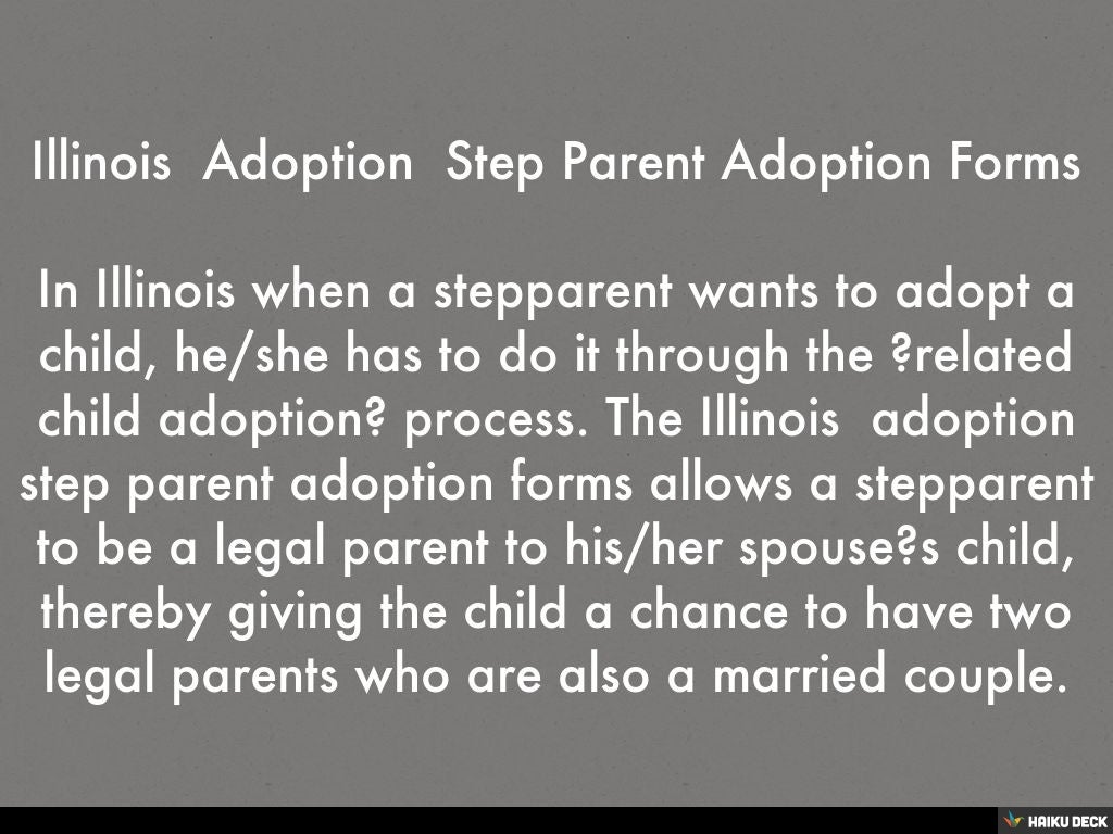 Illinois Adoption Step Parent Adoption Forms