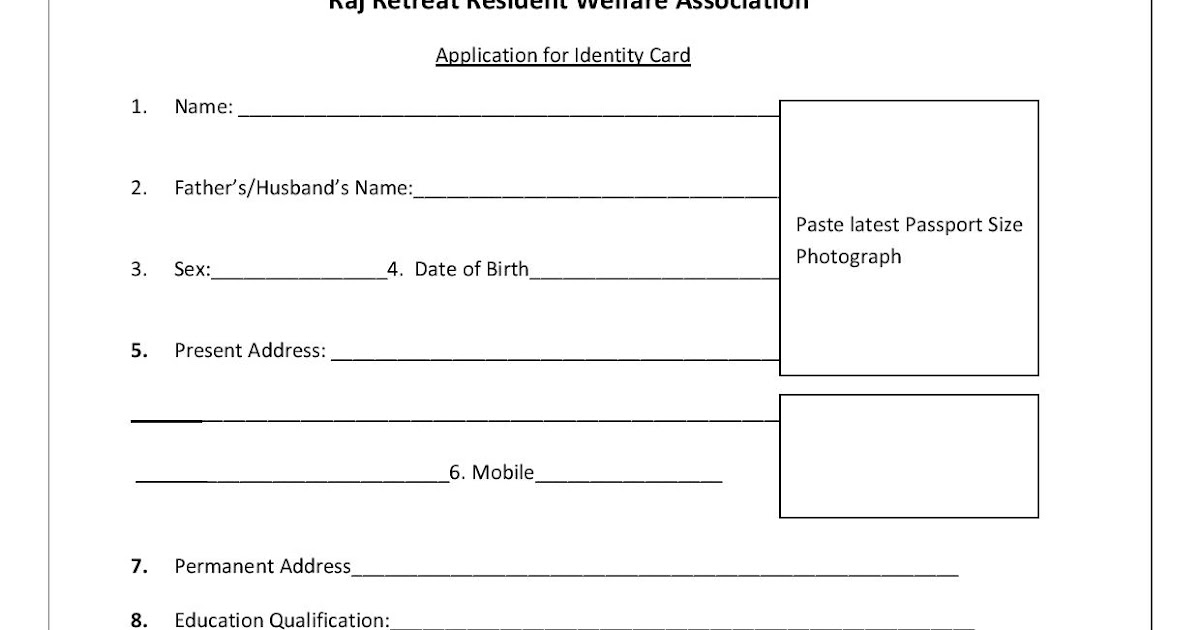 Illinois Id Card Application Form