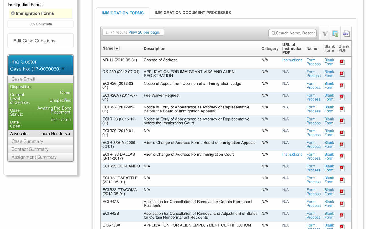 Immigration Tools And Forms Case Management With Integrated Legal Forms