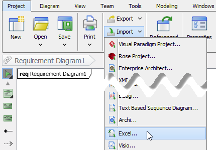 Importing Models Through Excel File Visual Paradigm Know How