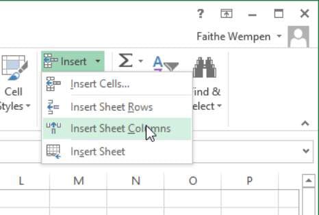 Insert And Delete Rows And Columns In Excel 2013 Dummies