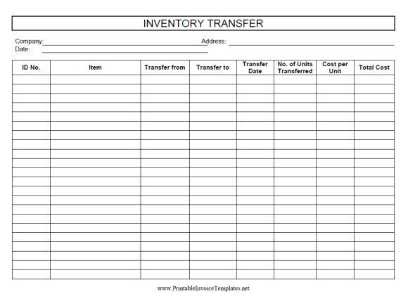 Inventory Transfer Sheet Template Company Profile Design Templates