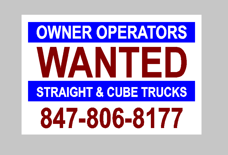 Journal Of Sign Designs And Proofs Owner Operators Wanted Sign