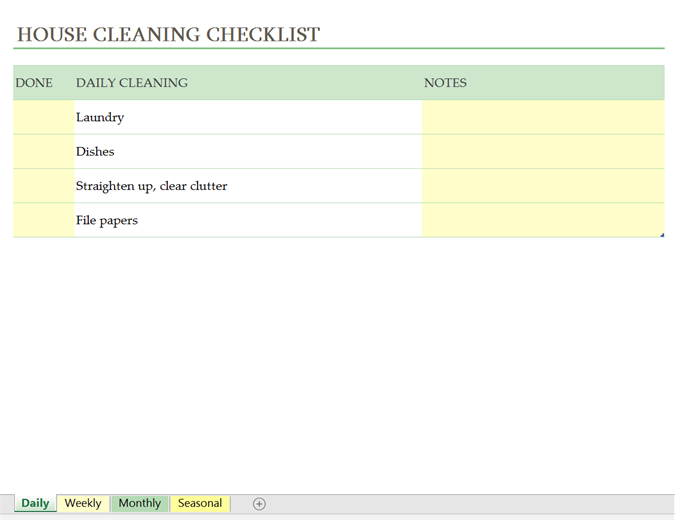 Kitchen Cleaning Checklist Templates 10 Free Docs Xlsx Pdf