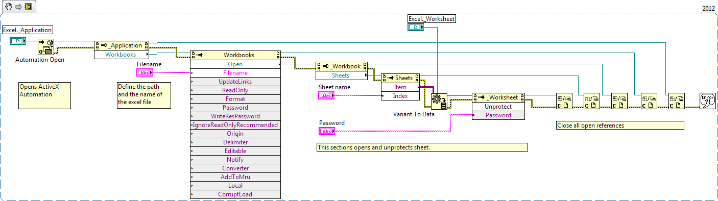 Labview Save Excel File In Different Sheet Using Activex Node Ni