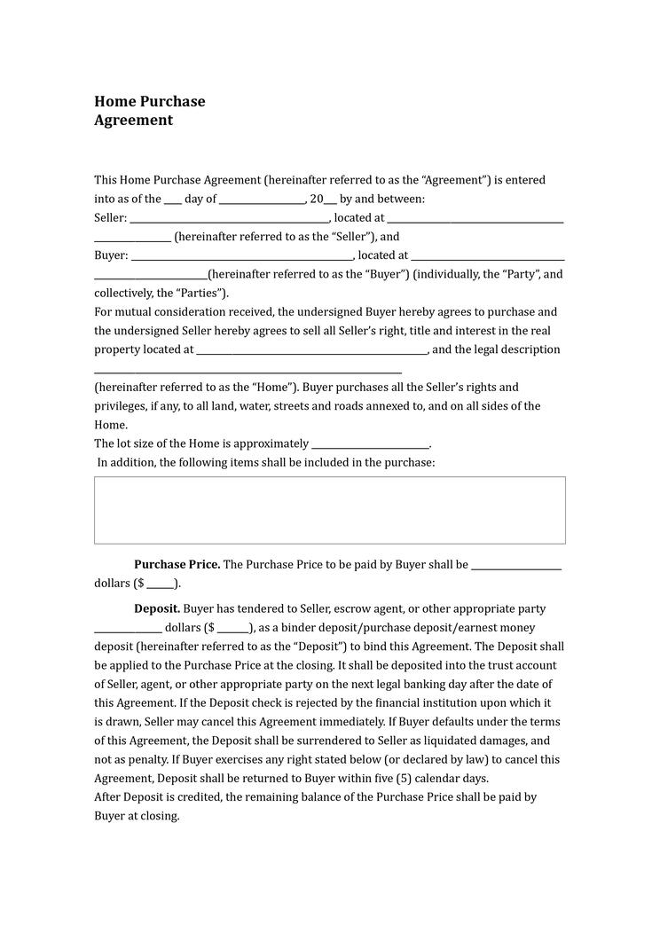 Land Purchase Agreement Legal Templates