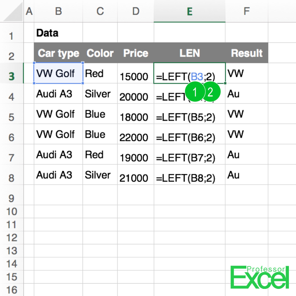 Left Right Formula In Excel Formula Explained Commerce Curve Riset