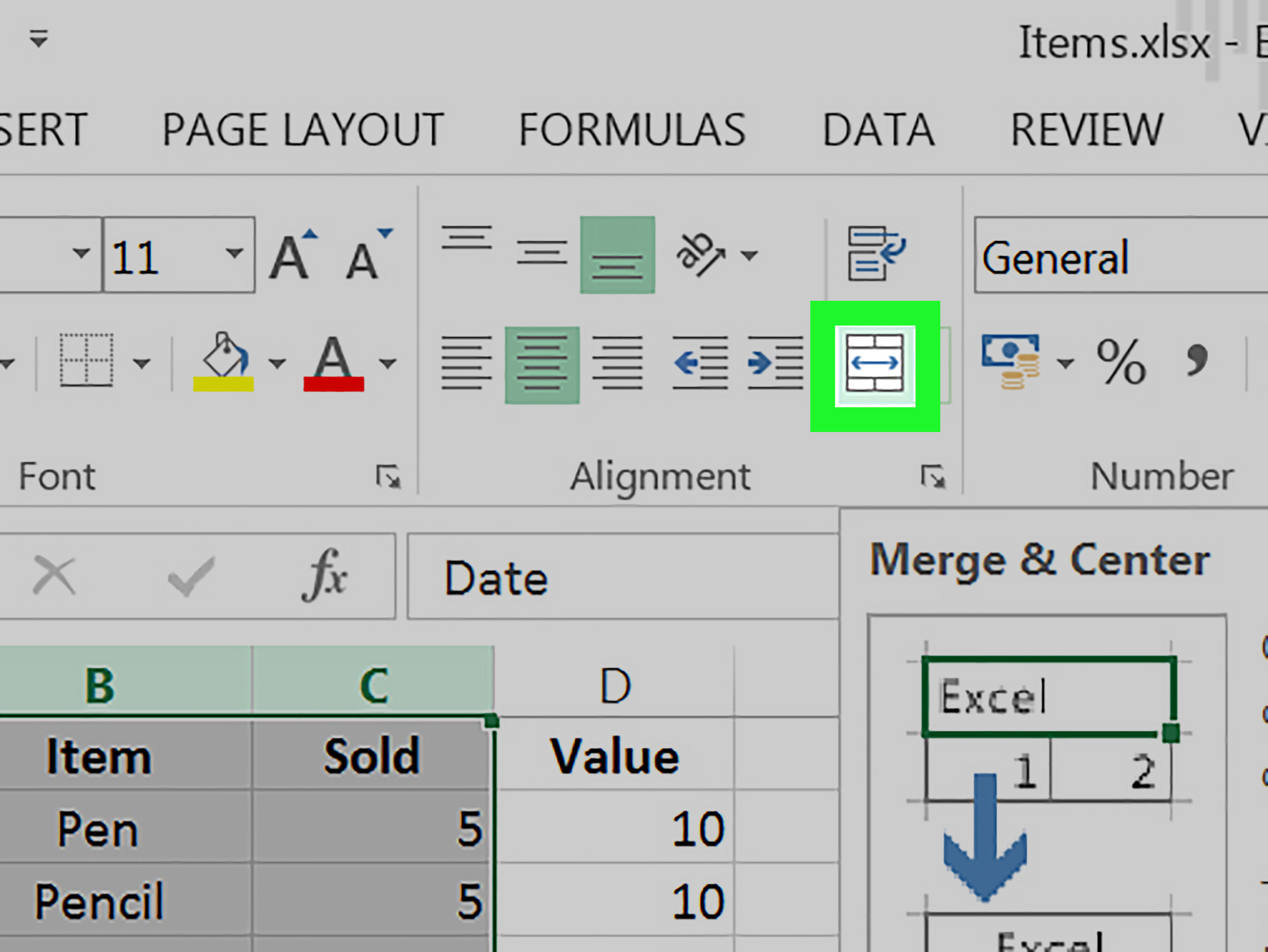 Lesson 5 How To Merge Cells In Excel