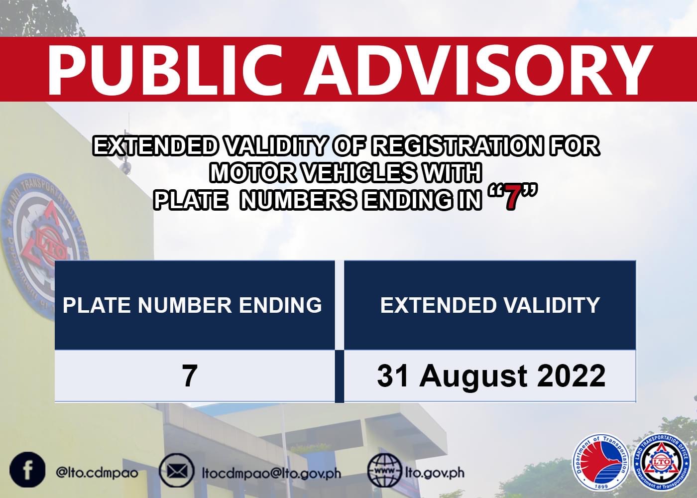 Lto Driver S License Extension For Ids Expiring In July 2022