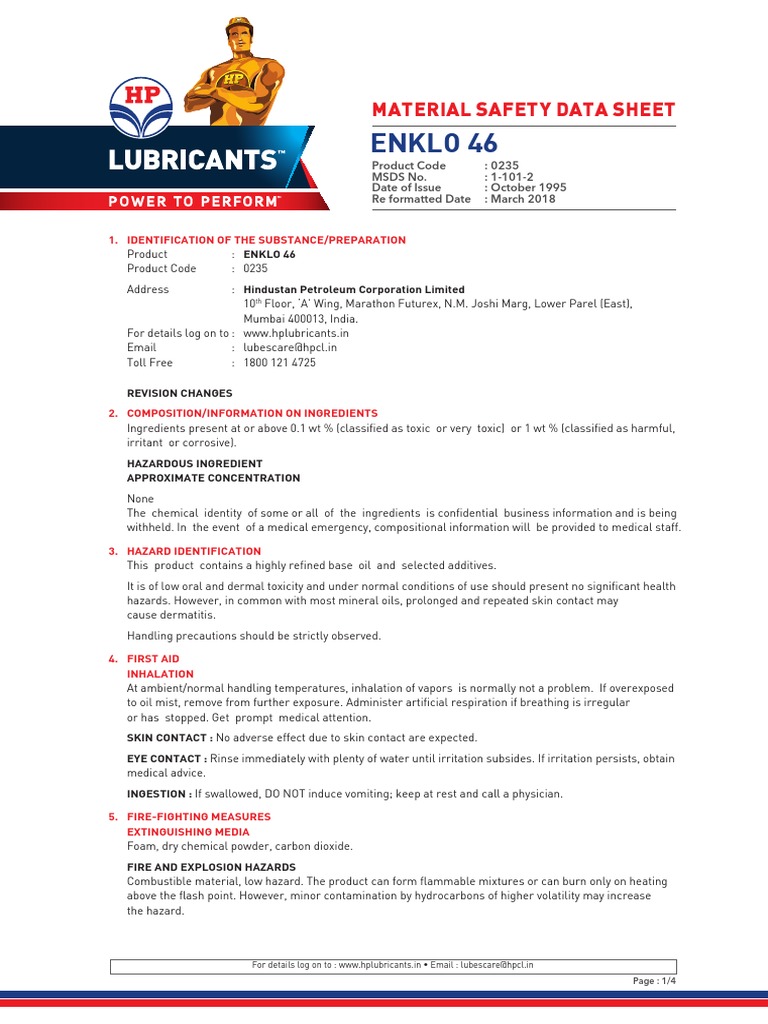 M Sds Hydraulic Fluid Safety Data Sheet M Sds Hydraulic Fluid