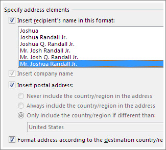 Mail Merge Microsoft Word Excel Labels Contacts Outlook Tutorial