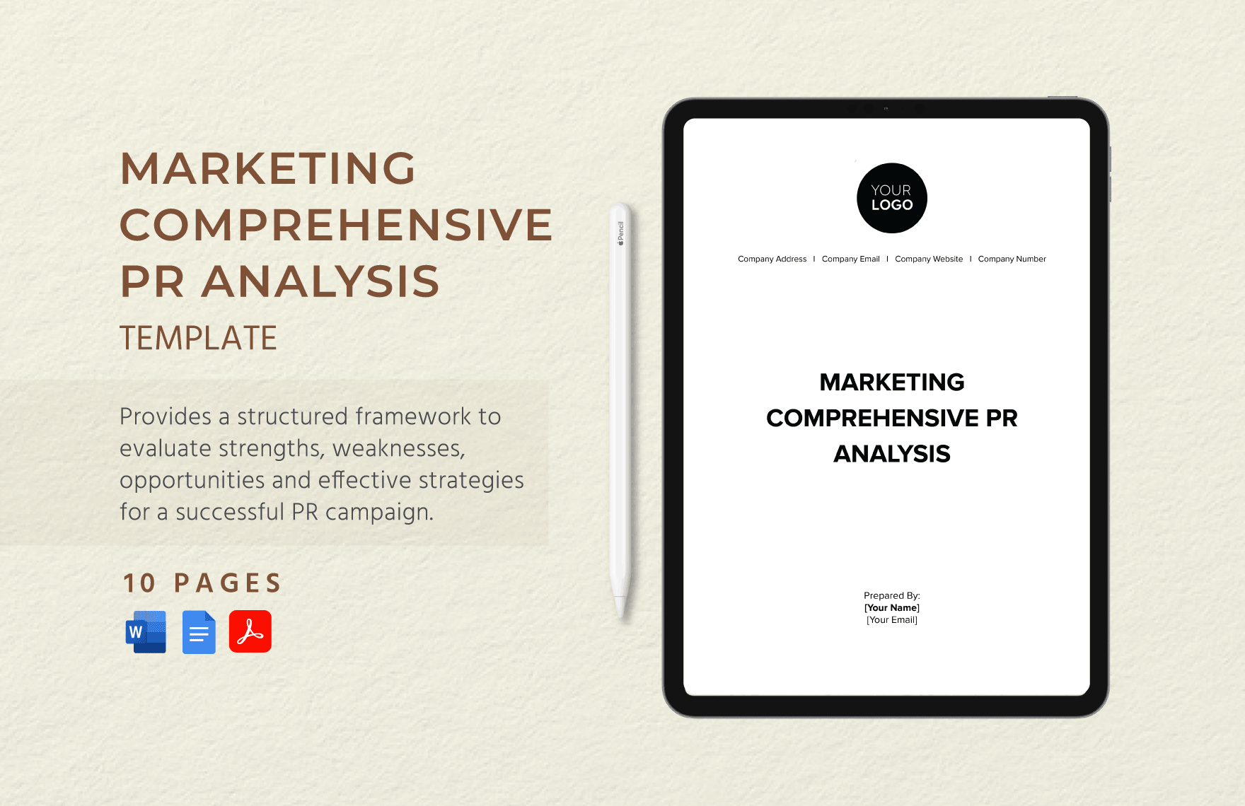 Marketing Comprehensive Pr Analysis Template In Word Pdf Google Docs