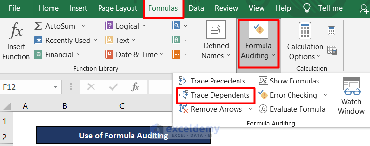 Mastering Trace Dependents In Excel A Detailed Guide