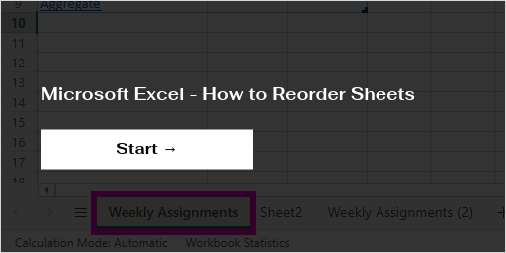 Microsoft Excel How To Reorder Sheets