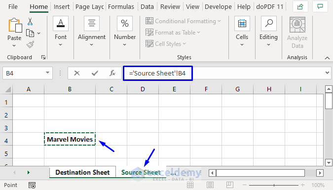 Ms Excel Multiple Work Sheets Link Master Or