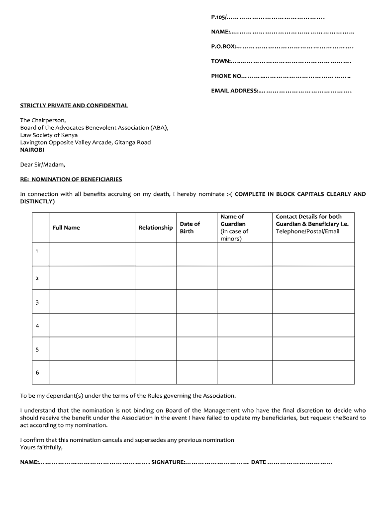 Next Of Kin Form Gp 25 Pdf Kenya 2020 2024 Fill And Sign Printable