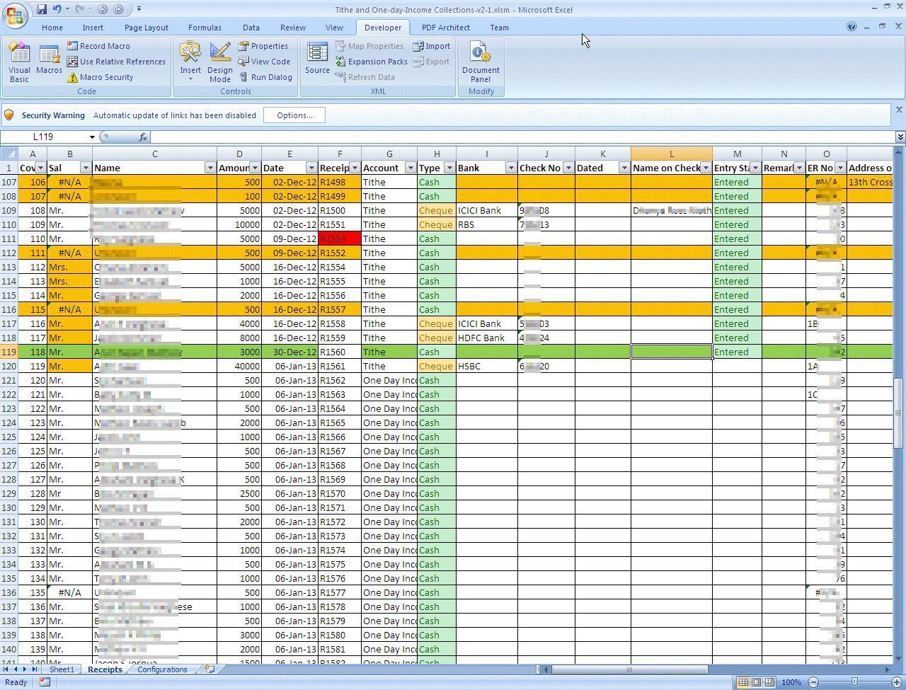 Nice Sample Excel Spreadsheet With Names And Addresses Rotation