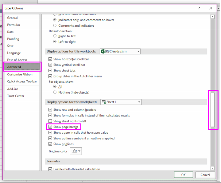 Office 365 Hide Annoying Page Break Lines In Excel The Marks Group Small Business