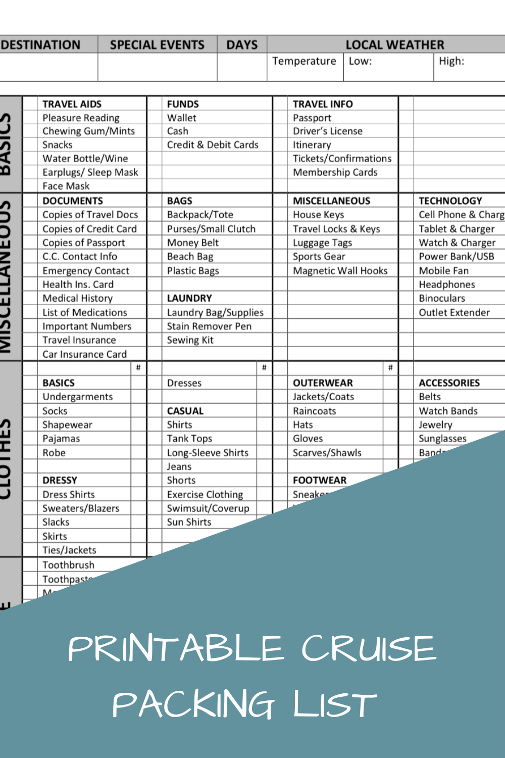 Packing For A Cruise Check Out Our 7 Day Summer Cruise Packing List To