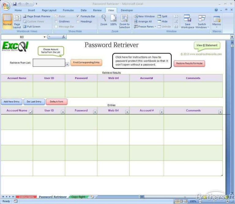 Password Protect Spreadsheet Inside Password Protect Excel Workbook