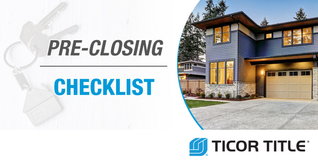 Pre Closing And Closing Checklist For Home Buyers Bank Five Nine