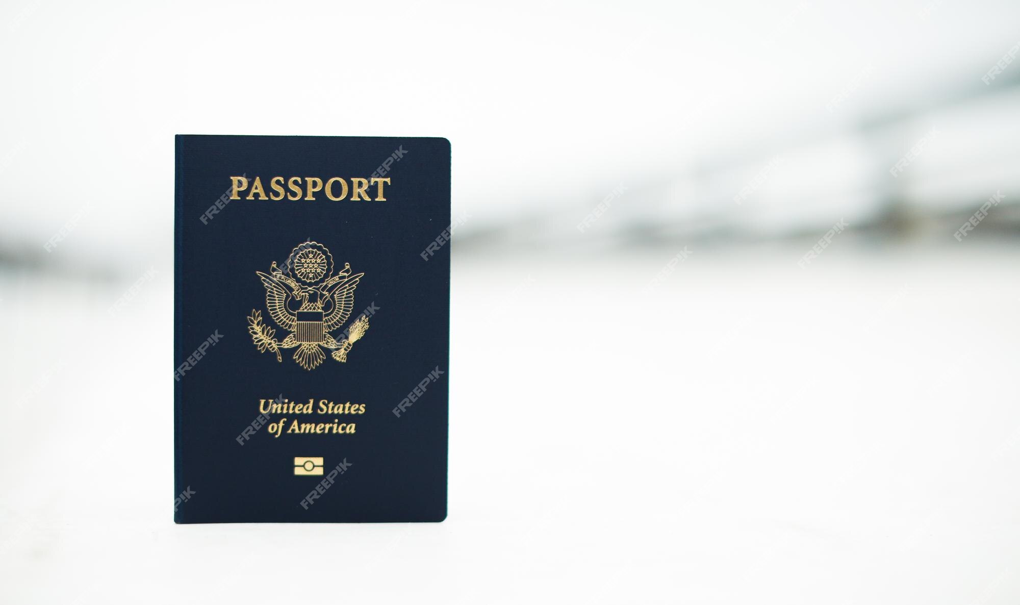 Premium Photo Closeup Of A Us Passport With Immigration Visa Citizenship And Travel Paperwork