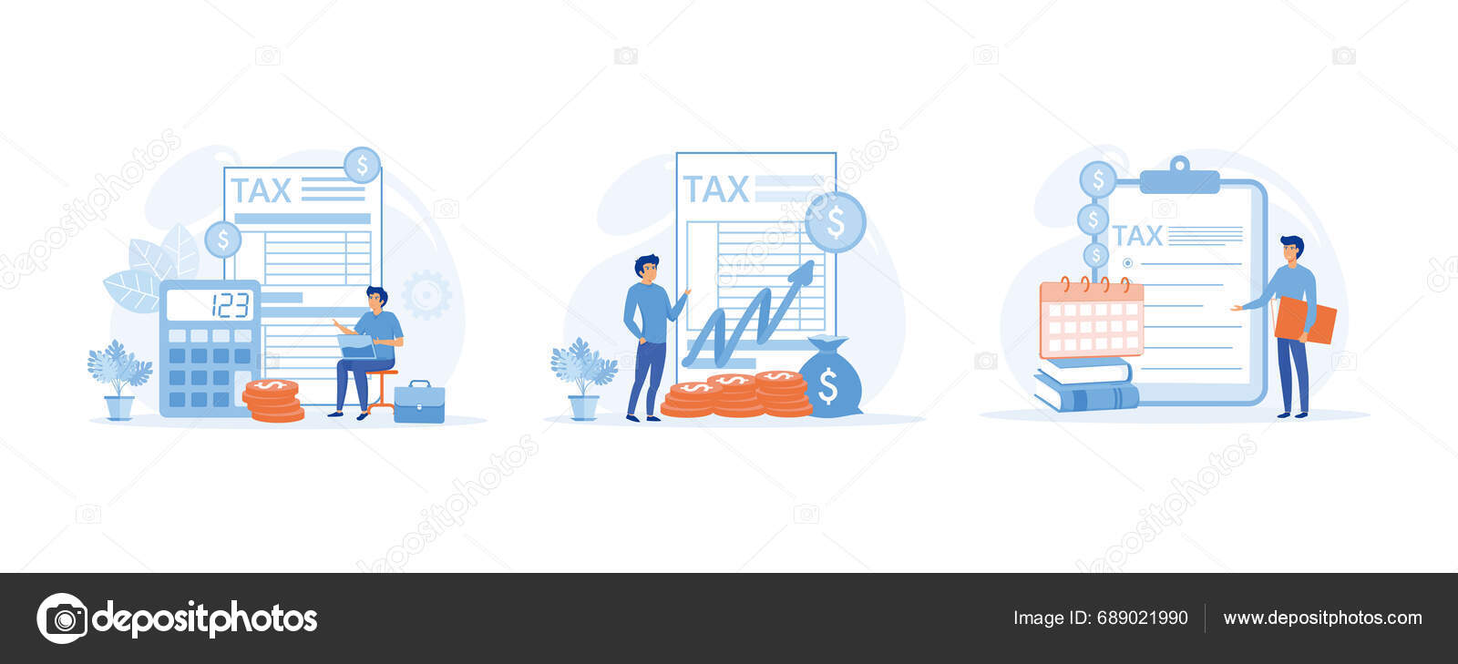 Premium Vector Tax Preparation Concept Corporate Tax Taxable Income