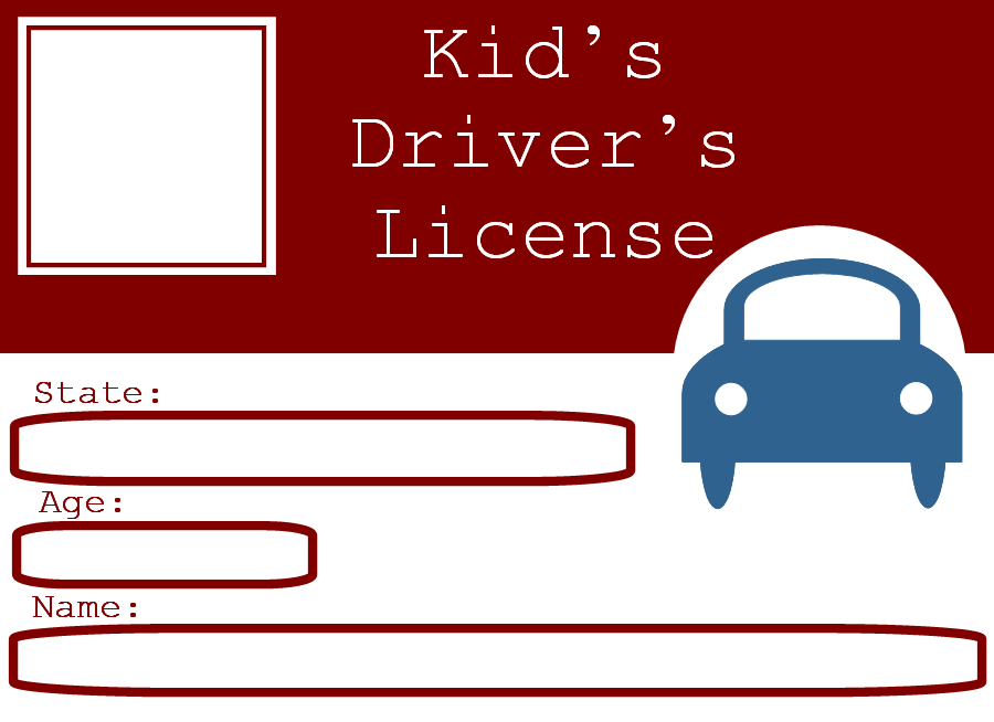 Printable Blank Drivers License Template