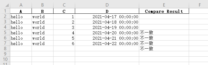 Python Implements A Simple Excel Comparison Tool