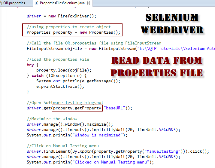 Read Data From Properties File Using Java Selenium Webdriver Learn Selenium Automation Testing