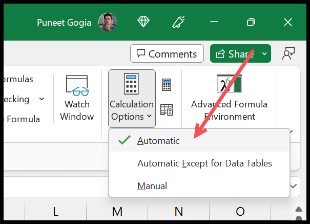 Refresh Excel