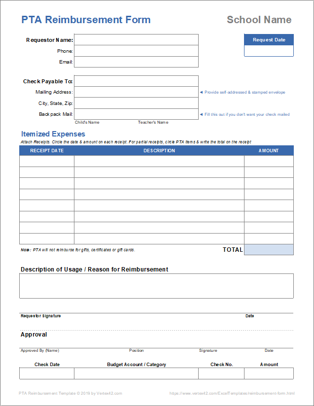 Reimbursement Form Free Download Printable Templates Lab