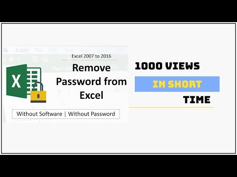 Remove Password From Password Protected Excel Sheet Without Any Software Youtube