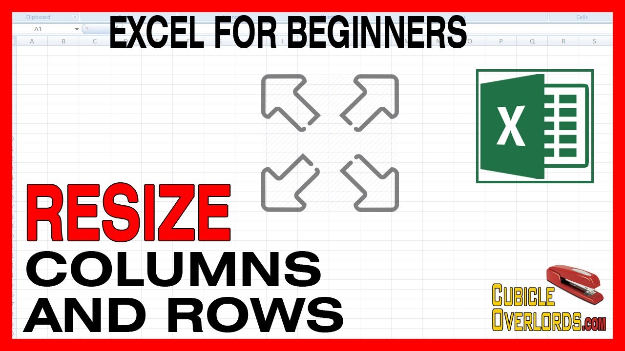 Resize Columns And Rows In Excel Youtube