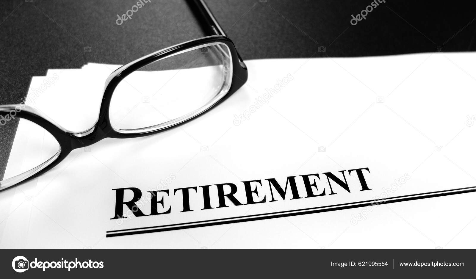 Retirement Plan Note On The Desk Stock Photo Image Of Bank Retire