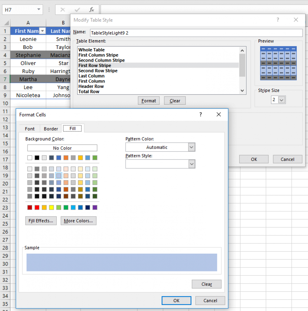 Shade Or Highlight Every Other Row In Excel 3 Methods