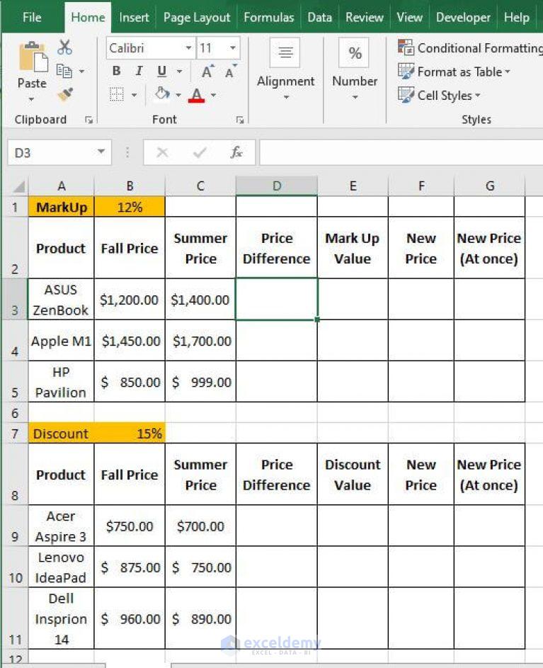 Shortcut Way To Calculate Percentage (Increase/Decrease %) In Ms Excel ...