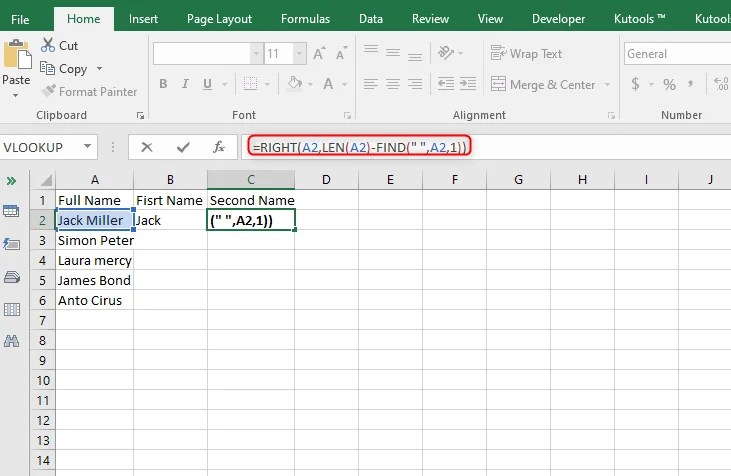 Split Names In Excel Sheet Quick And Easiest Way