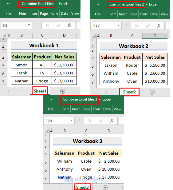 Splitting Excel Workbook By Sheets Into Separate Excel Files Workbook