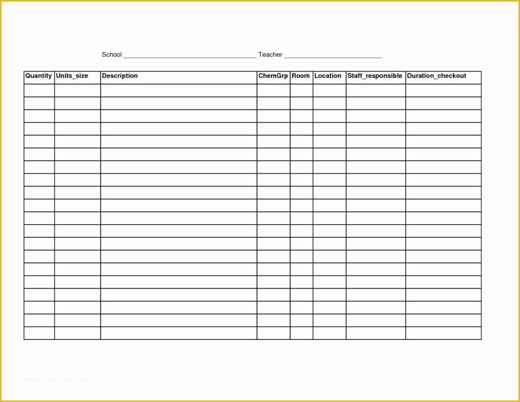 Spreadsheet Template Printable