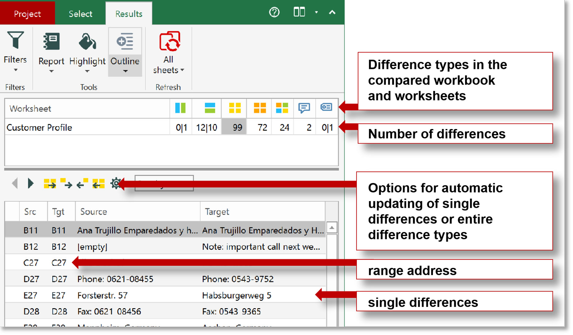 Synkronizer Excel Compare Tool Compare Update And Merge Excel Files