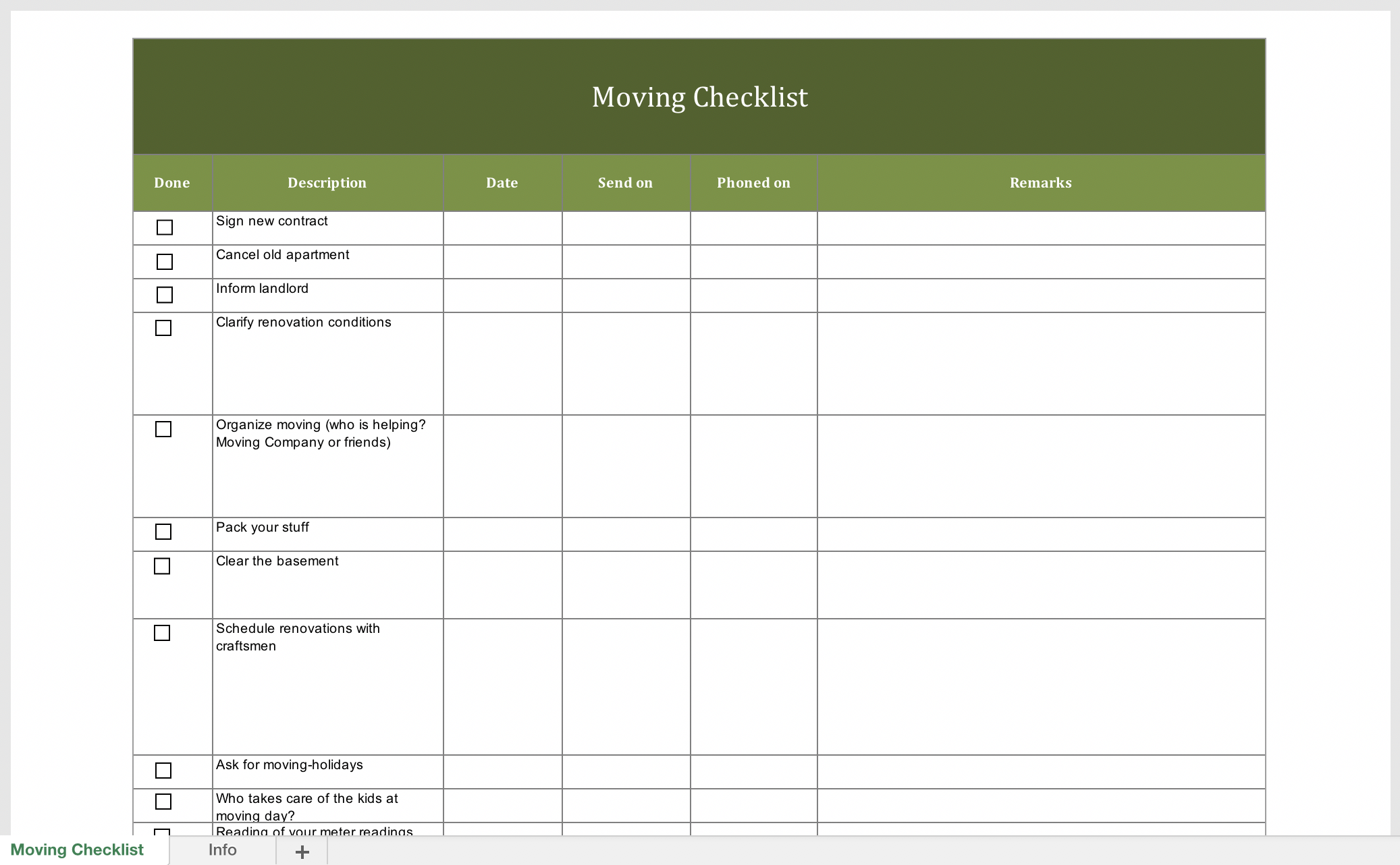 The Ultimate Guide To Smooth Moving Excel Template And Google Sheets