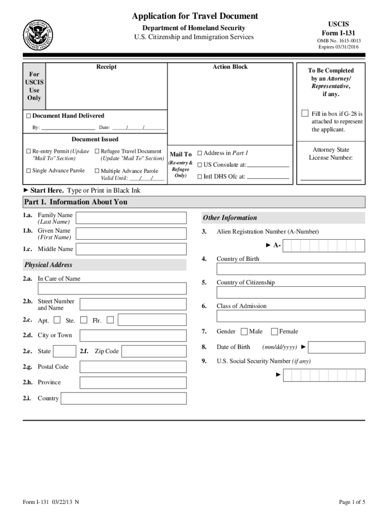 Travel Document Application