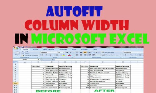 Two Ways To Autofit Column Width In Microsoft Excel