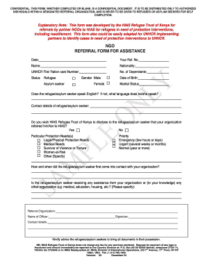 Unhcr Resettlement Registration Pdf Form Formspal