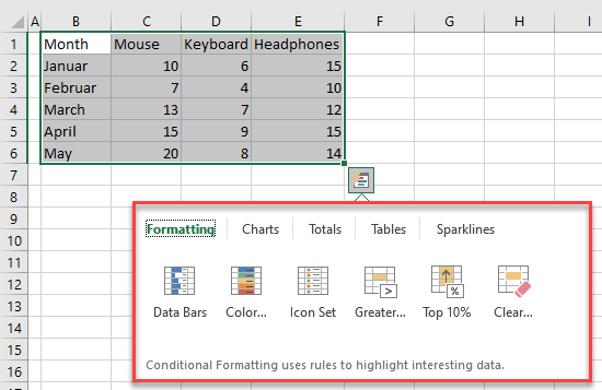 Use The Quick Analysis Button To Sum The Range Pormobil