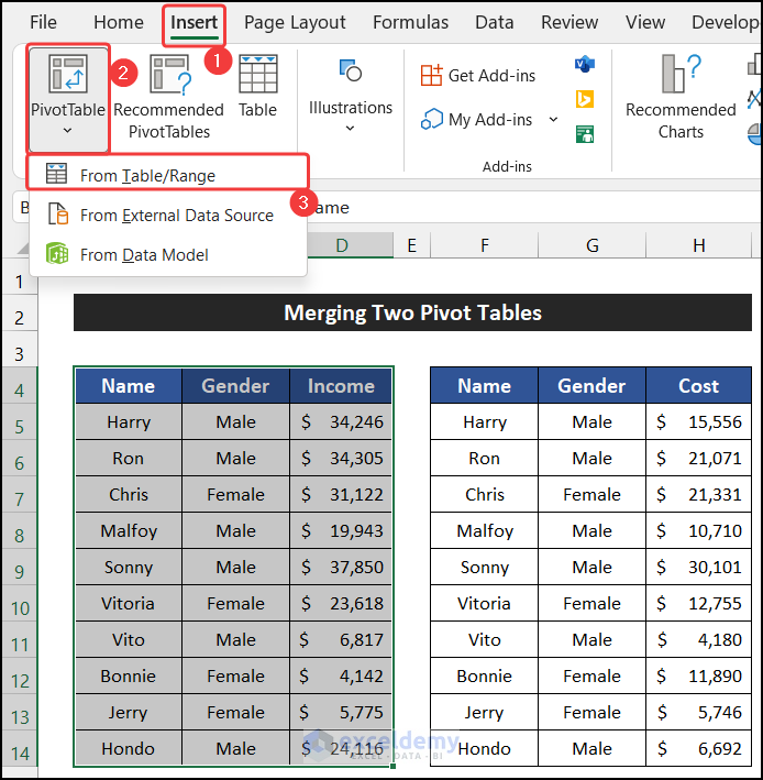 Using The Excel Data Model To Combine Multiple Tables Into A Single