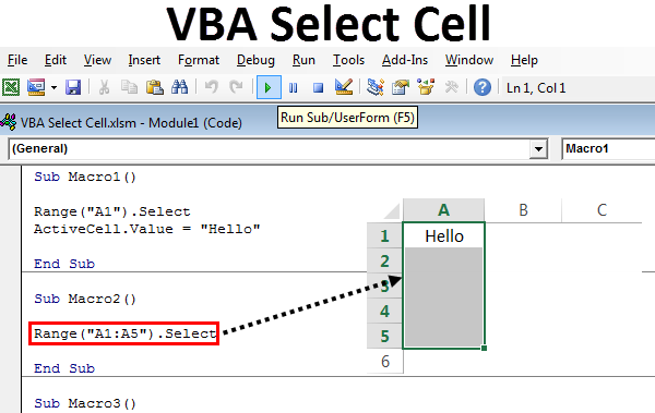 Vba Select Cell How To Select Cells In Excel Using Vba Code