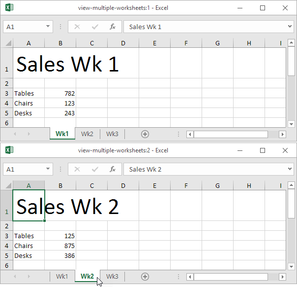 View Multiple Worksheets In Excel Easy Excel Tutorial Working With