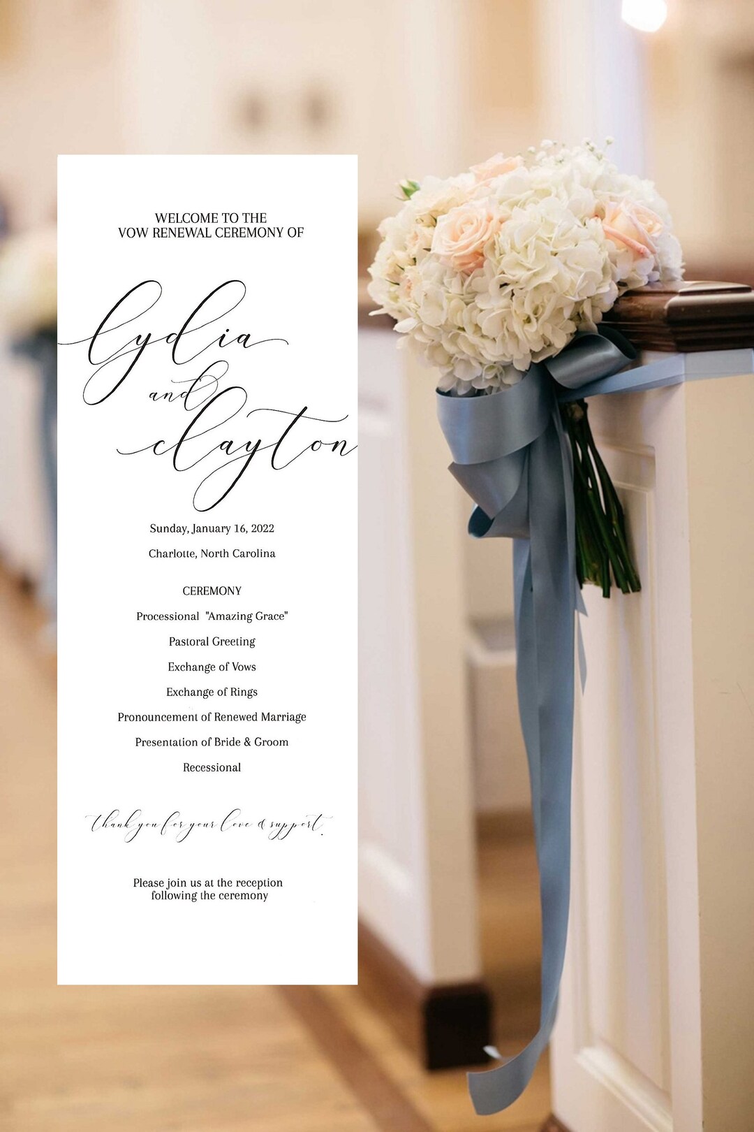 Vow Renewal Ceremony Program Template